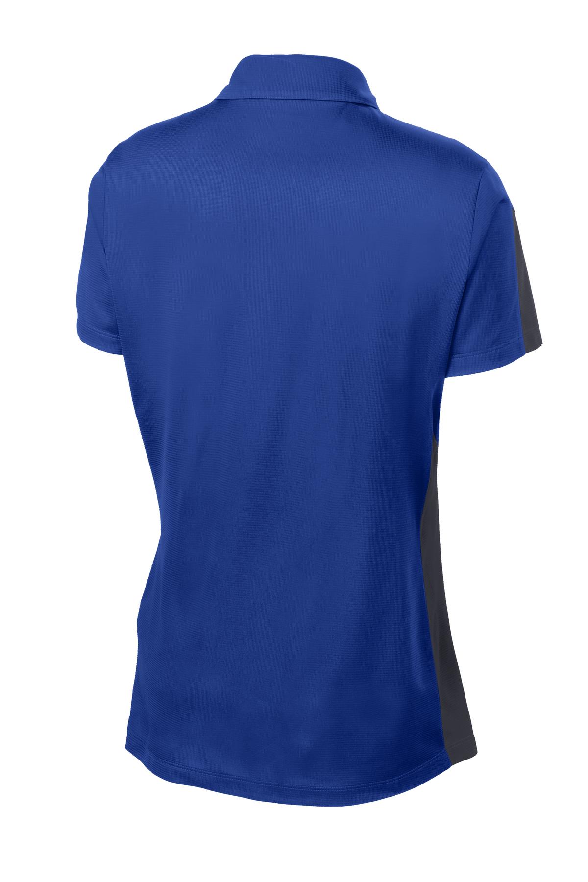 Sport-Tek Ladies PosiCharge Active Textured Colorblock Polo. LST695