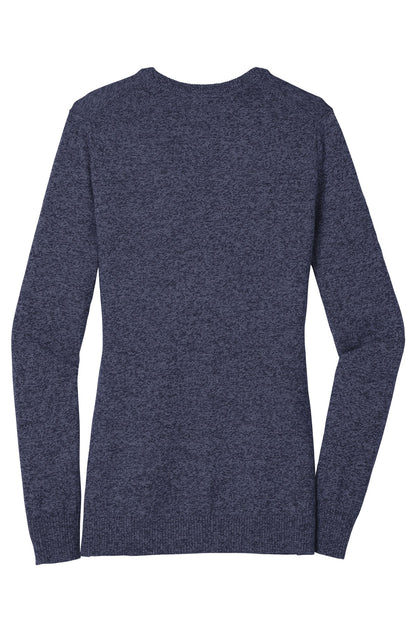 Port Authority Ladies Marled Cardigan Sweater. LSW415