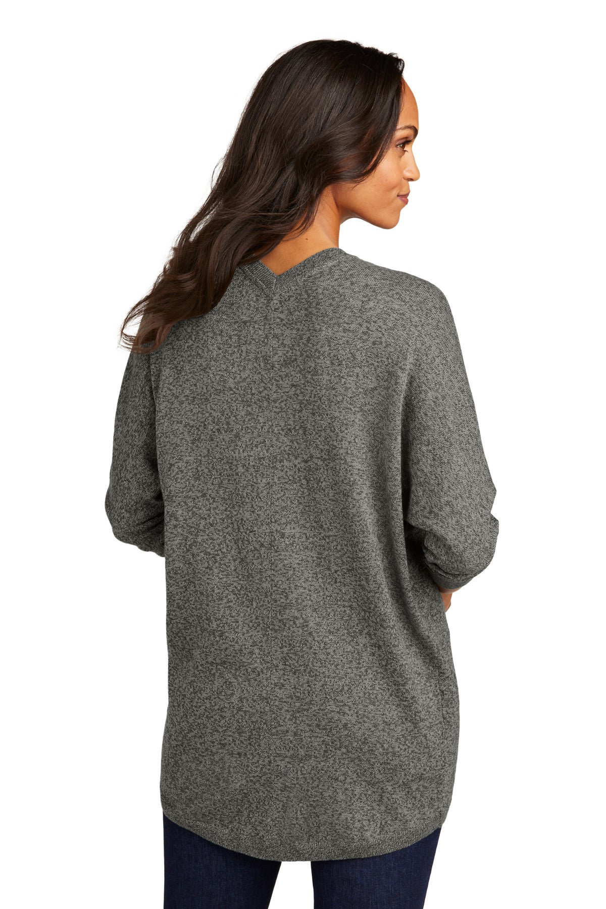 Port Authority Ladies Marled Cocoon Sweater. LSW416