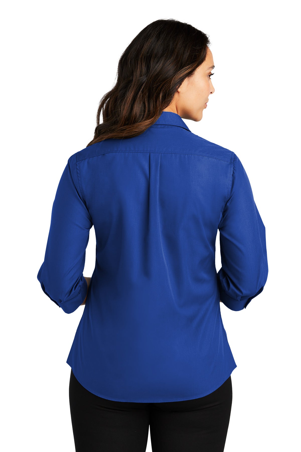 Port Authority Ladies 3/4-Sleeve Carefree Poplin Shirt. LW102