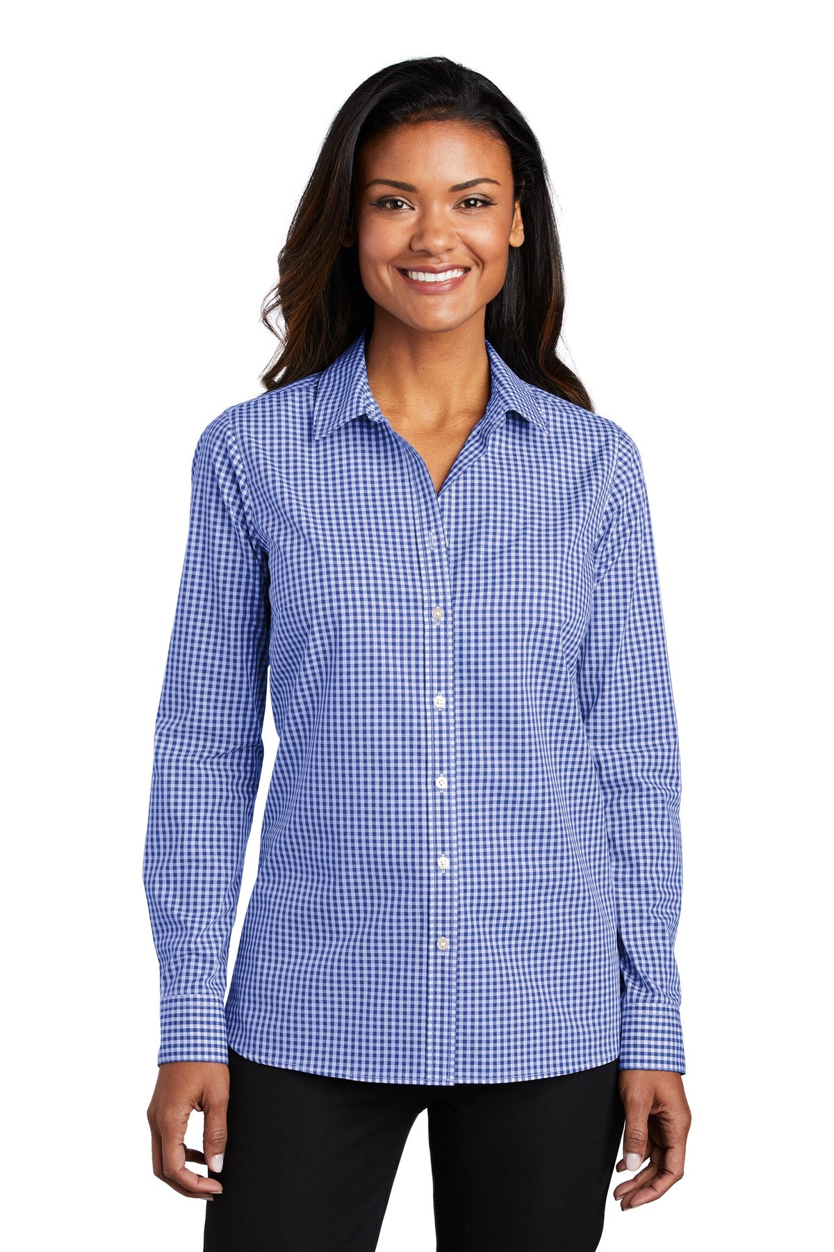 Port Authority Ladies Broadcloth Gingham Easy Care Shirt LW644