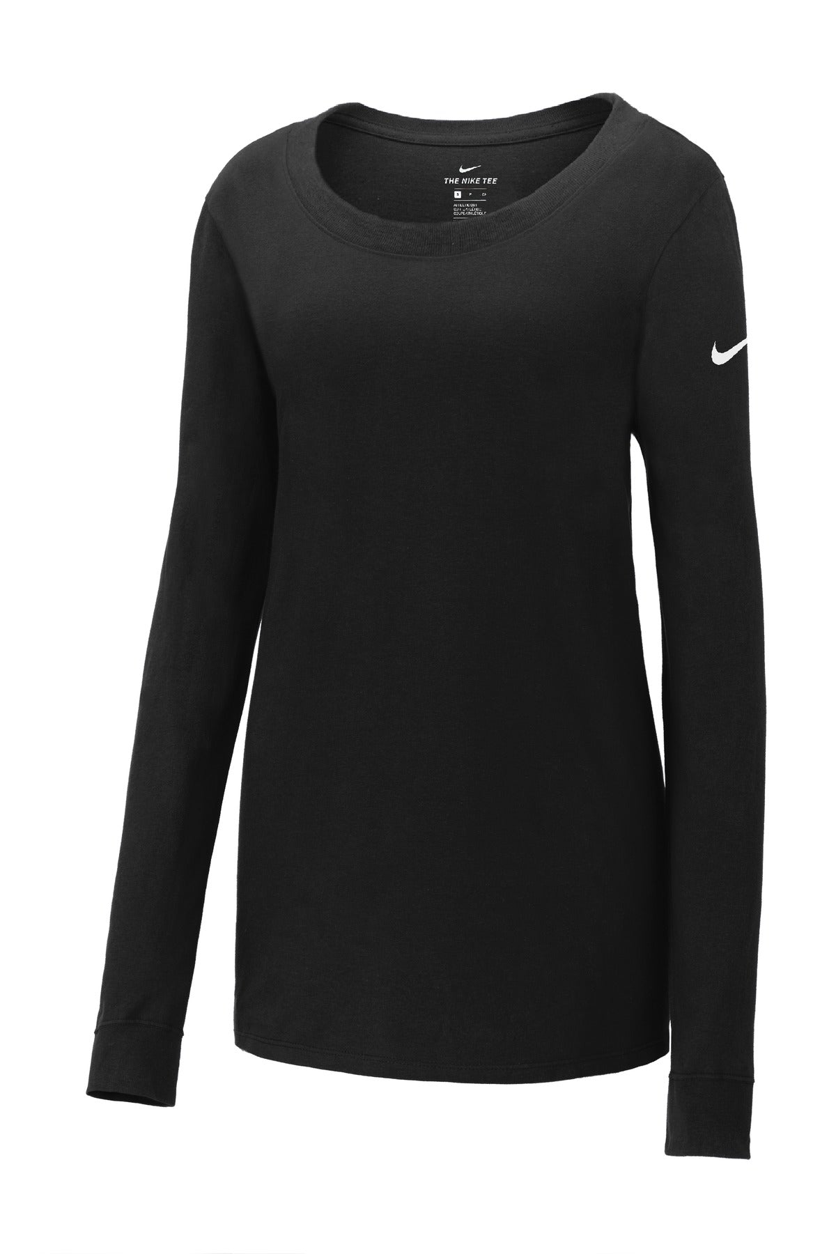 Nike Ladies Core Cotton Long Sleeve Scoop Neck Tee. NKBQ5235