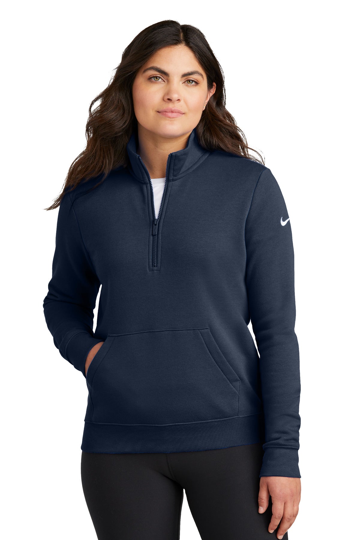 Nike Ladies Club Fleece Sleeve Swoosh 1/2-Zip NKDX6720