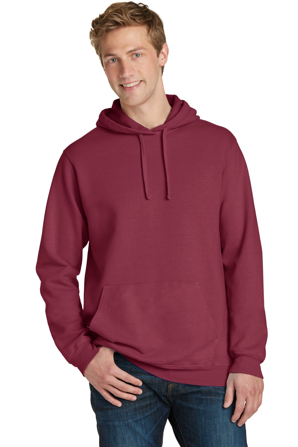 Port & Company Beach Wash Garment-Dyed Pullover Hooded Sweatshirt. PC098H