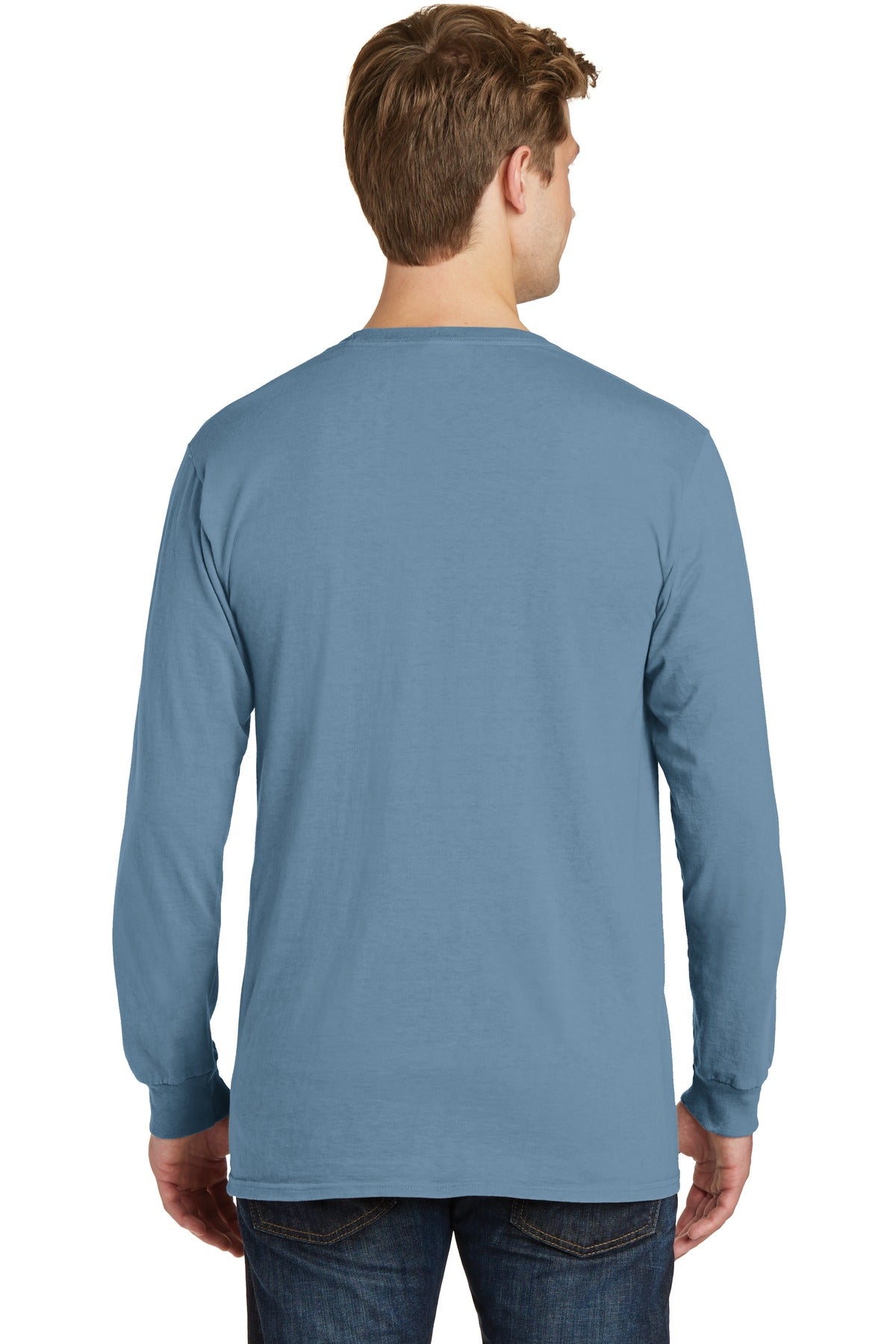 Port & Company Beach Wash Garment-Dyed Long Sleeve Pocket Tee PC099LSP
