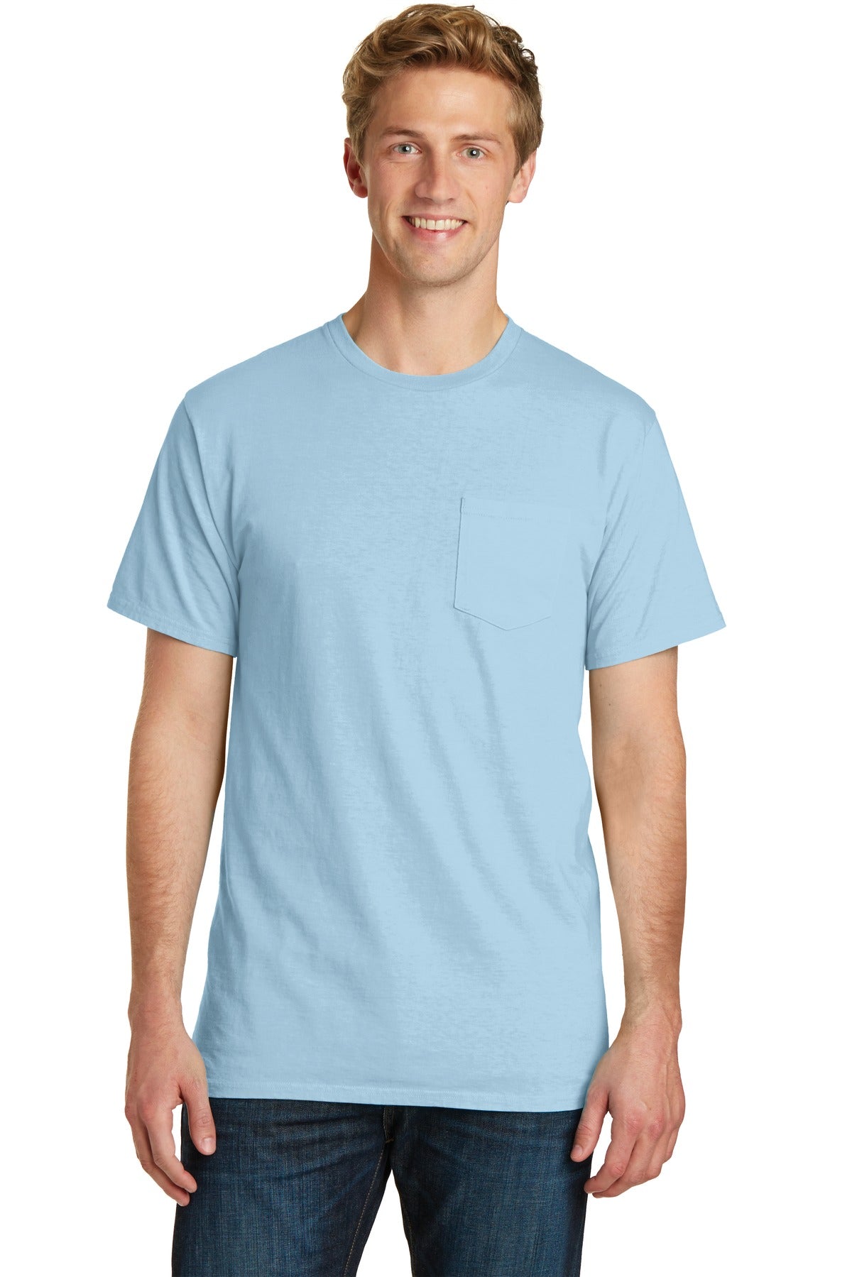 Port & Company Beach Wash Garment-Dyed Pocket Tee. PC099P