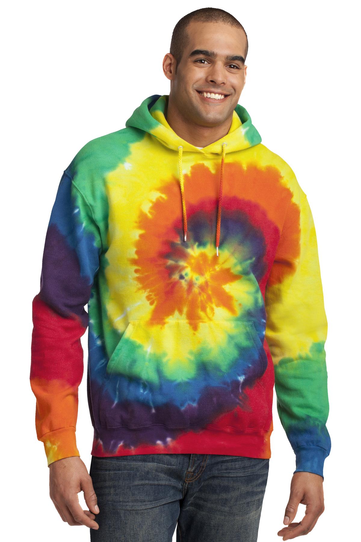 Port & Company Tie-Dye Pullover Hooded Sweatshirt. PC146