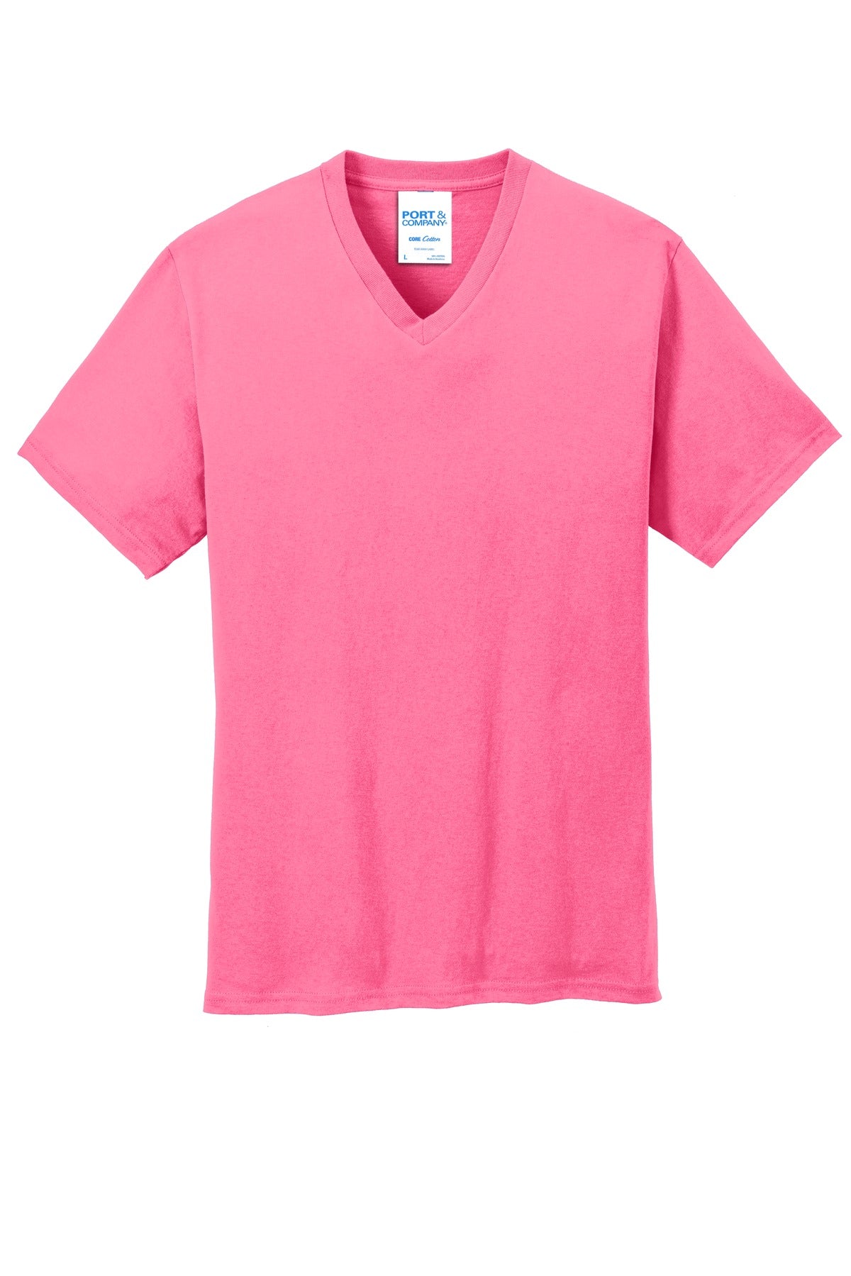 Port & Company Core Cotton V-Neck Tee. PC54V