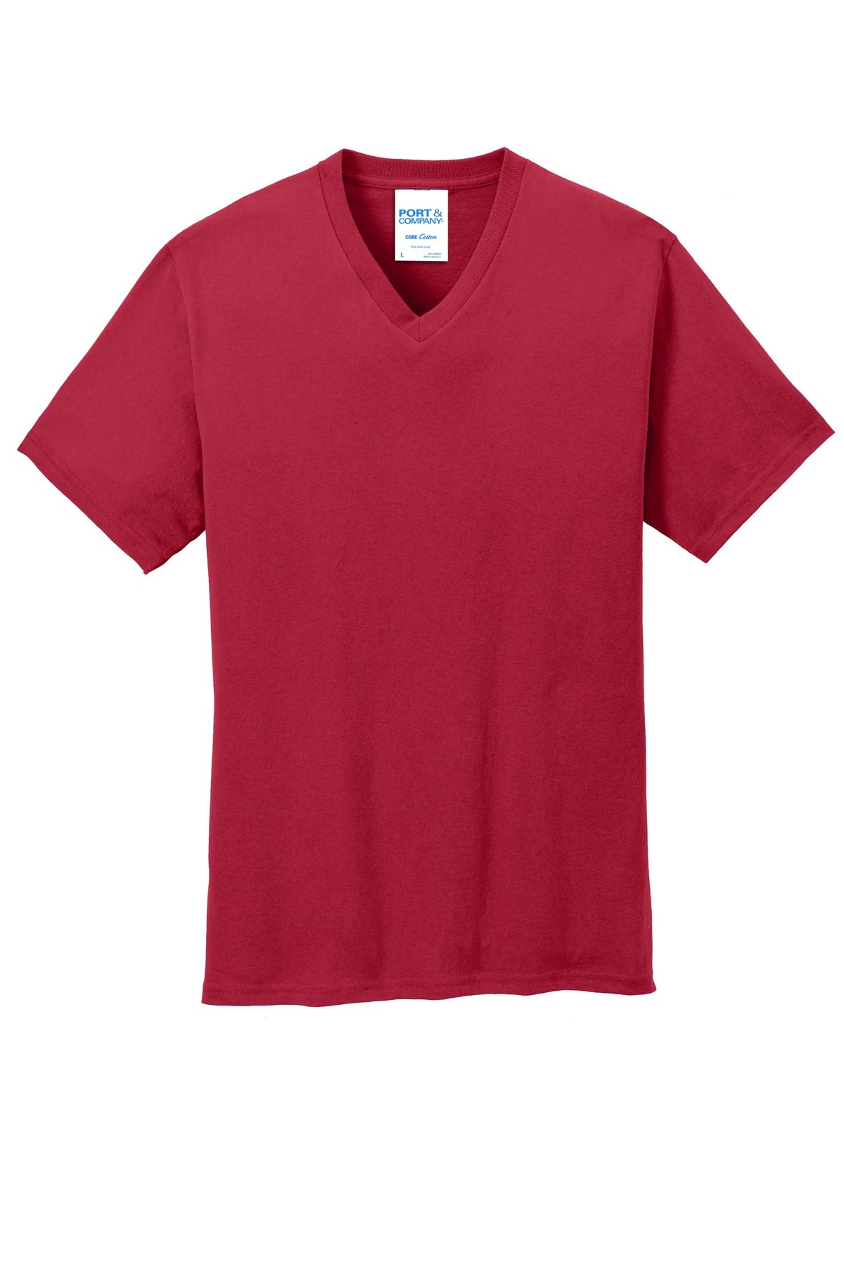 Port & Company Core Cotton V-Neck Tee. PC54V