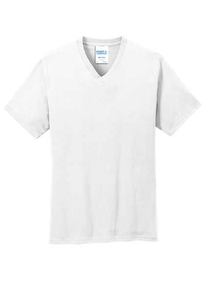 Port & Company Core Cotton V-Neck Tee. PC54V