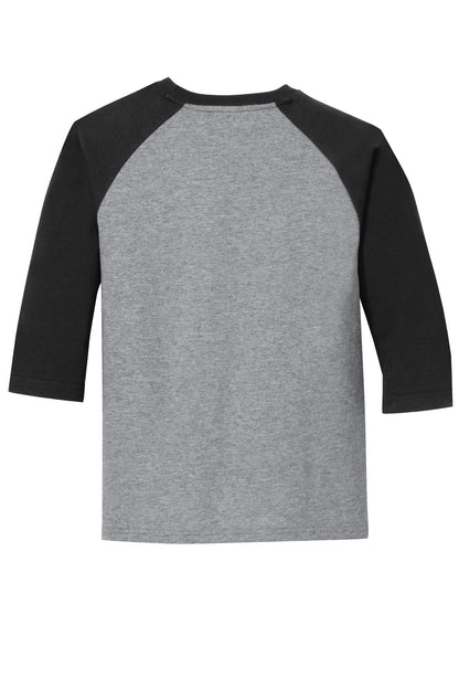 Port & Company Youth Core Blend 3/4-Sleeve Raglan Tee. PC55YRS