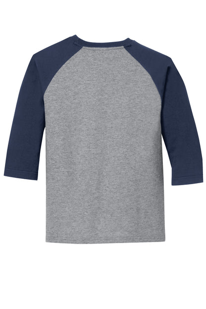 Port & Company Youth Core Blend 3/4-Sleeve Raglan Tee. PC55YRS