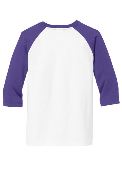 Port & Company Youth Core Blend 3/4-Sleeve Raglan Tee. PC55YRS