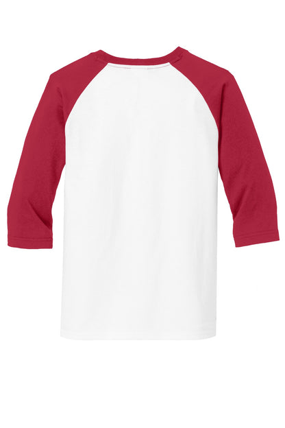 Port & Company Youth Core Blend 3/4-Sleeve Raglan Tee. PC55YRS