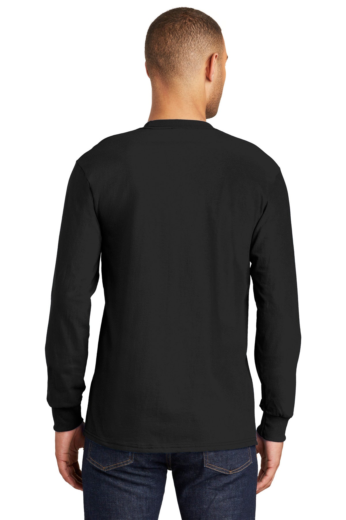 Port & Company Tall Long Sleeve Essential Pocket Tee. PC61LSPT