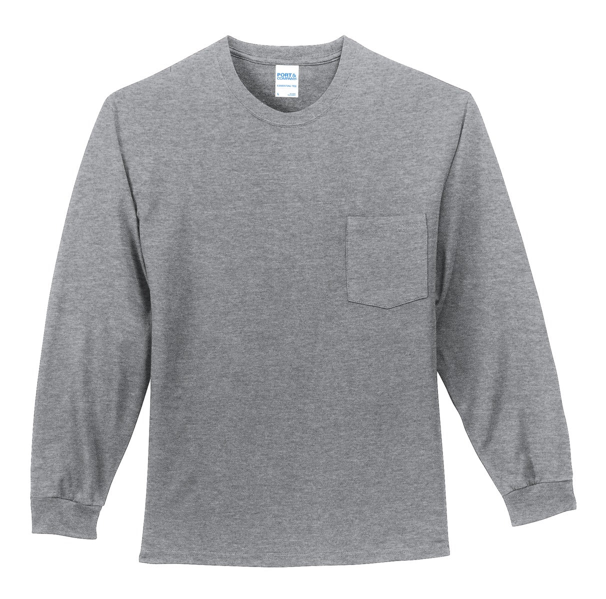 Port & Company - Long Sleeve Essential Pocket Tee. PC61LSP