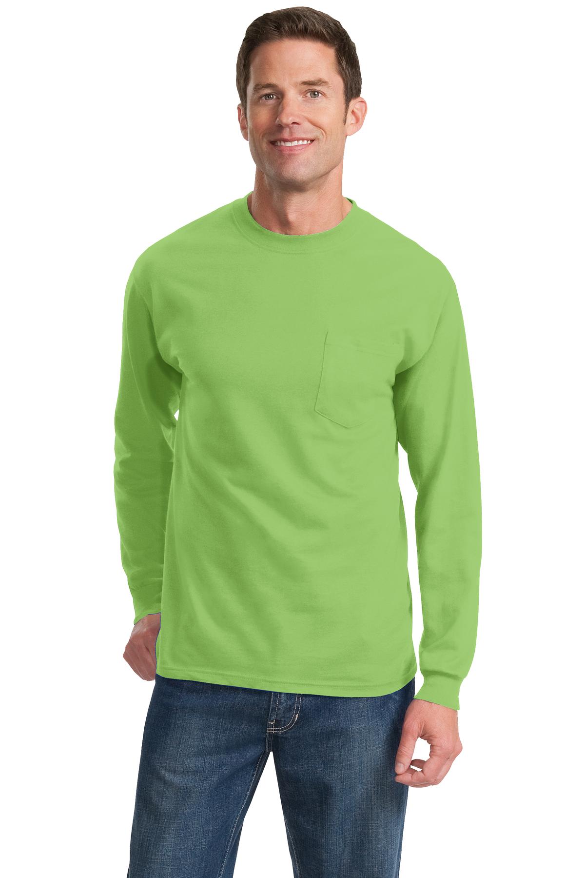 Port & Company - Long Sleeve Essential Pocket Tee. PC61LSP
