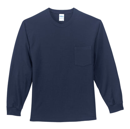 Port & Company - Long Sleeve Essential Pocket Tee. PC61LSP