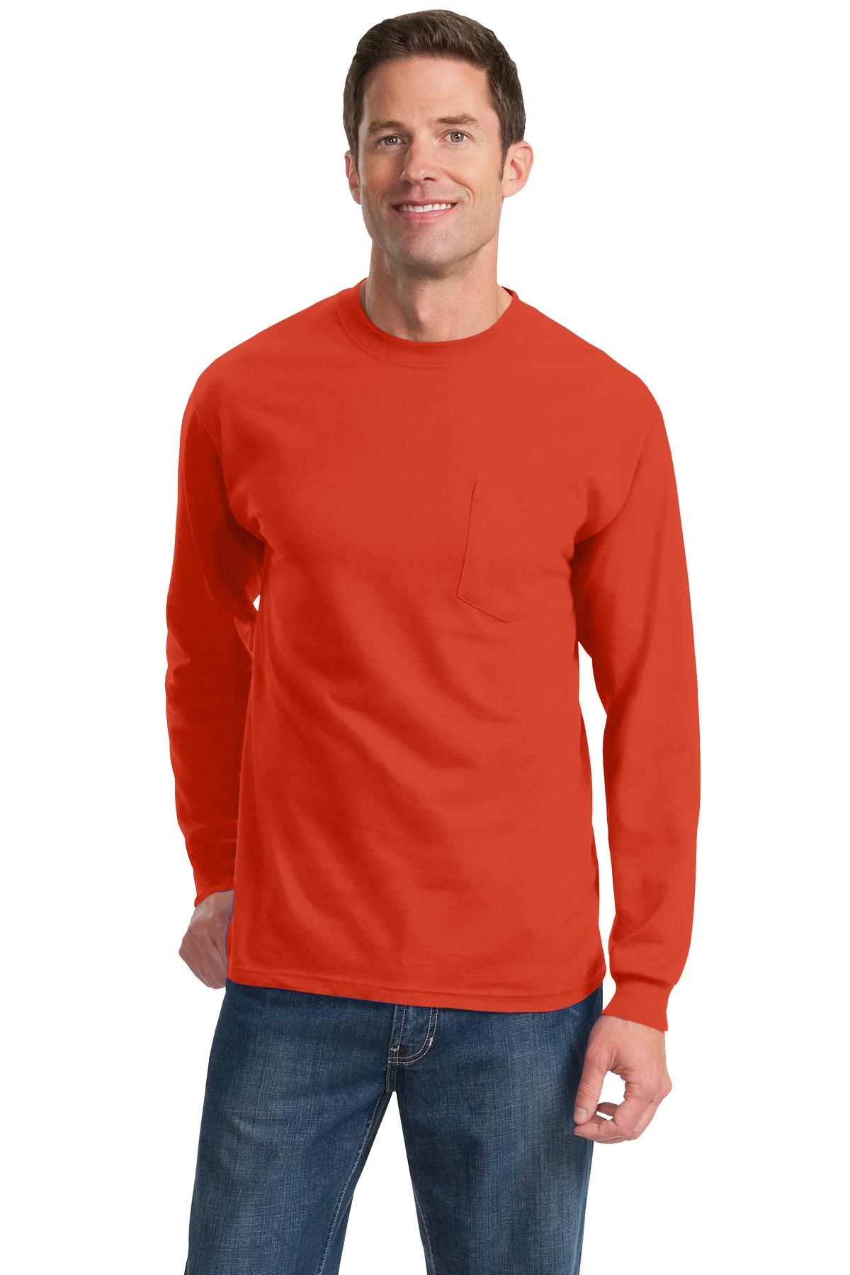 Port & Company - Long Sleeve Essential Pocket Tee. PC61LSP