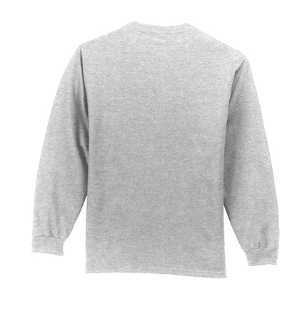 Port & Company Tall Long Sleeve Essential Pocket Tee. PC61LSPT