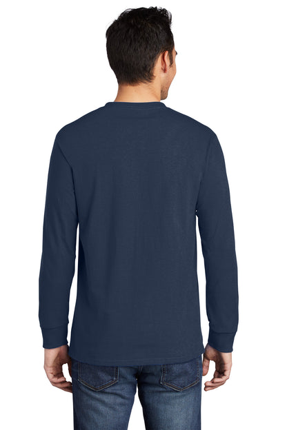 Port & Company - Long Sleeve Essential Pocket Tee. PC61LSP