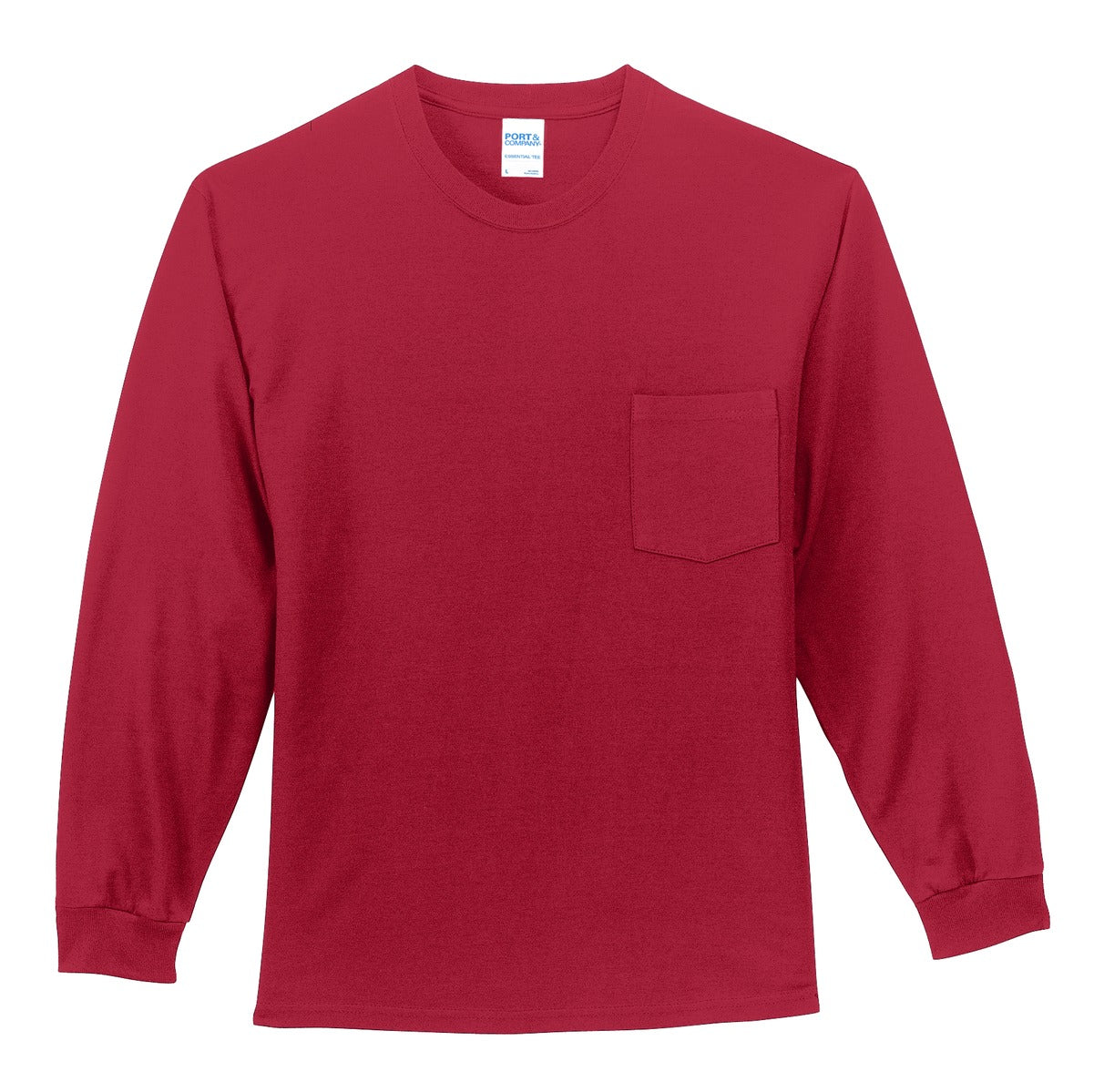 Port & Company - Long Sleeve Essential Pocket Tee. PC61LSP