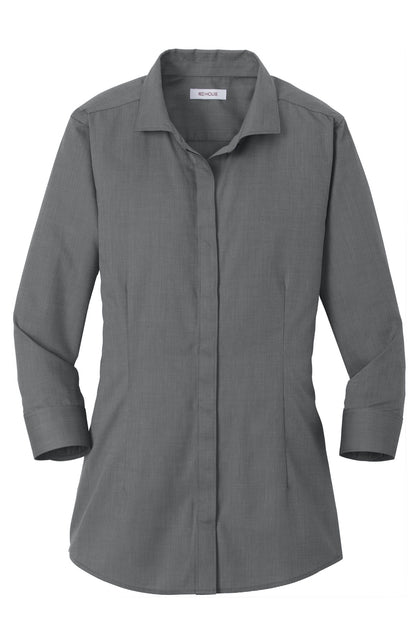 Red House Ladies 3/4-Sleeve Nailhead Non-Iron Shirt. RH690