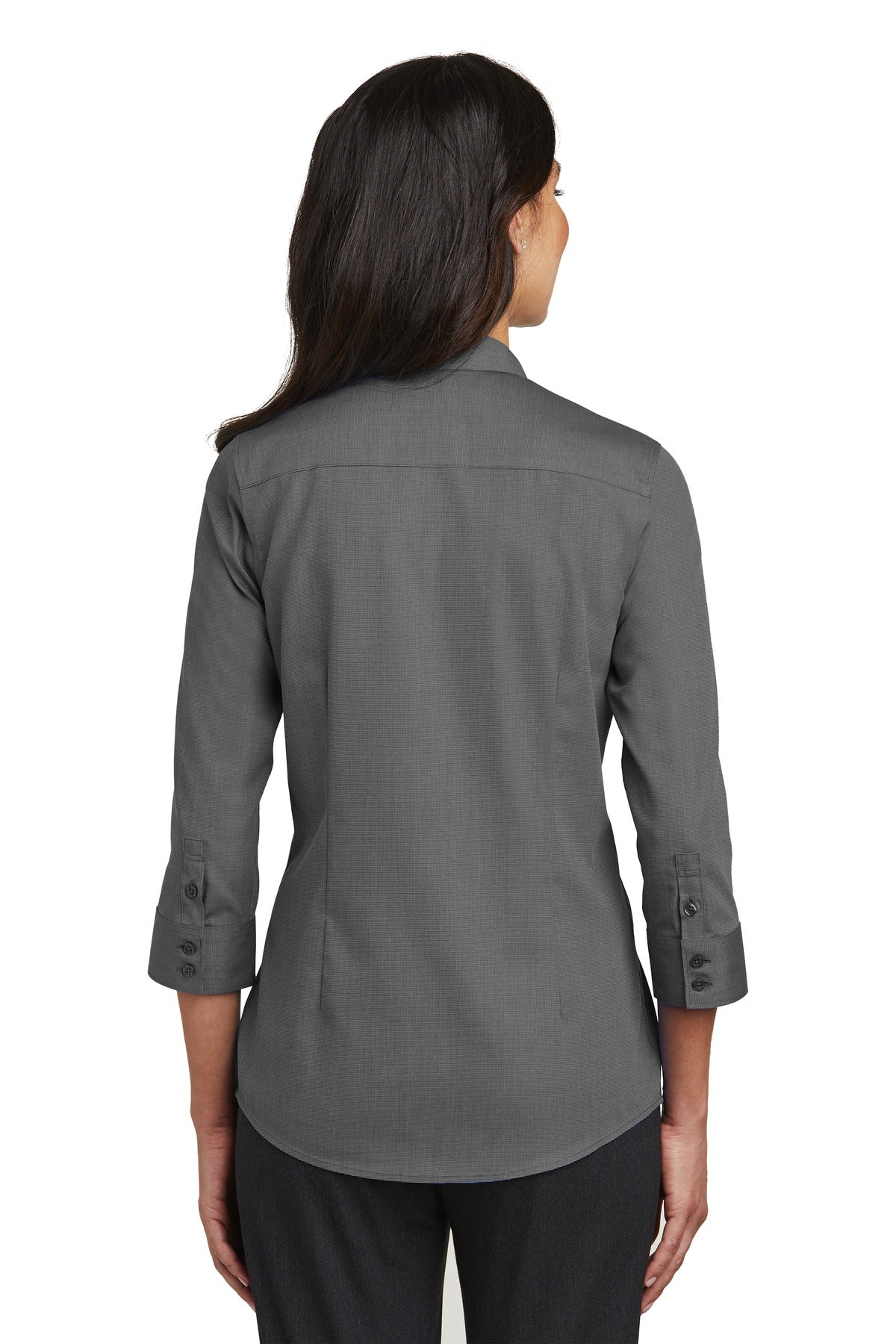 Red House Ladies 3/4-Sleeve Nailhead Non-Iron Shirt. RH690