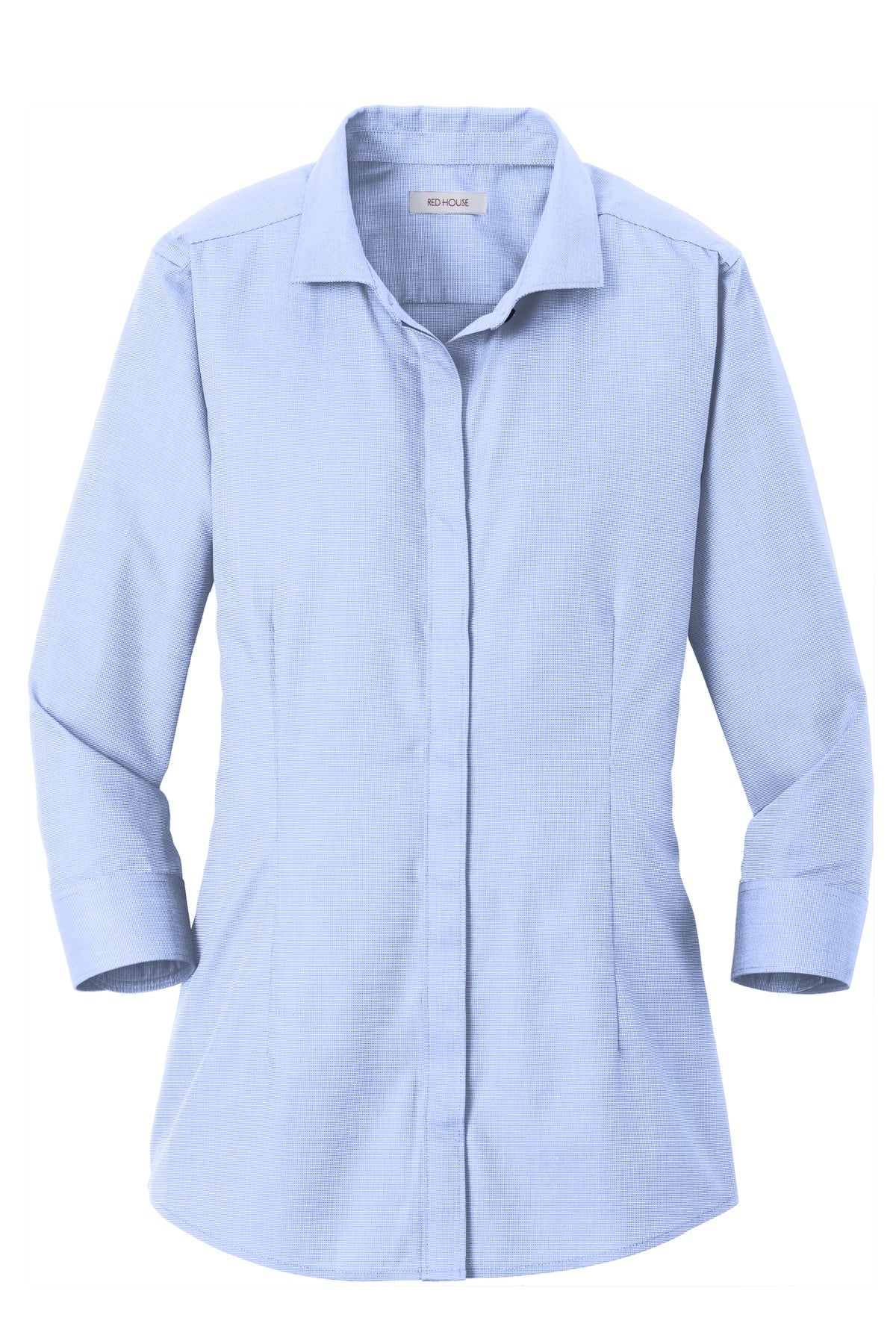 Red House Ladies 3/4-Sleeve Nailhead Non-Iron Shirt. RH690