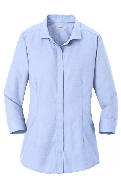 Red House Ladies 3/4-Sleeve Nailhead Non-Iron Shirt. RH690