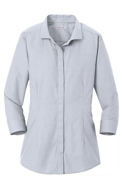 Red House Ladies 3/4-Sleeve Nailhead Non-Iron Shirt. RH690