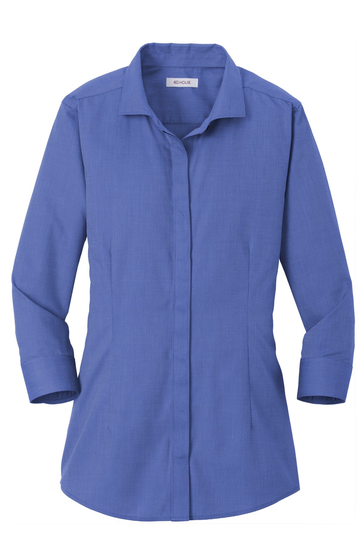 Red House Ladies 3/4-Sleeve Nailhead Non-Iron Shirt. RH690