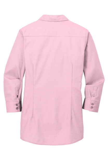 Red House Ladies 3/4-Sleeve Nailhead Non-Iron Shirt. RH690