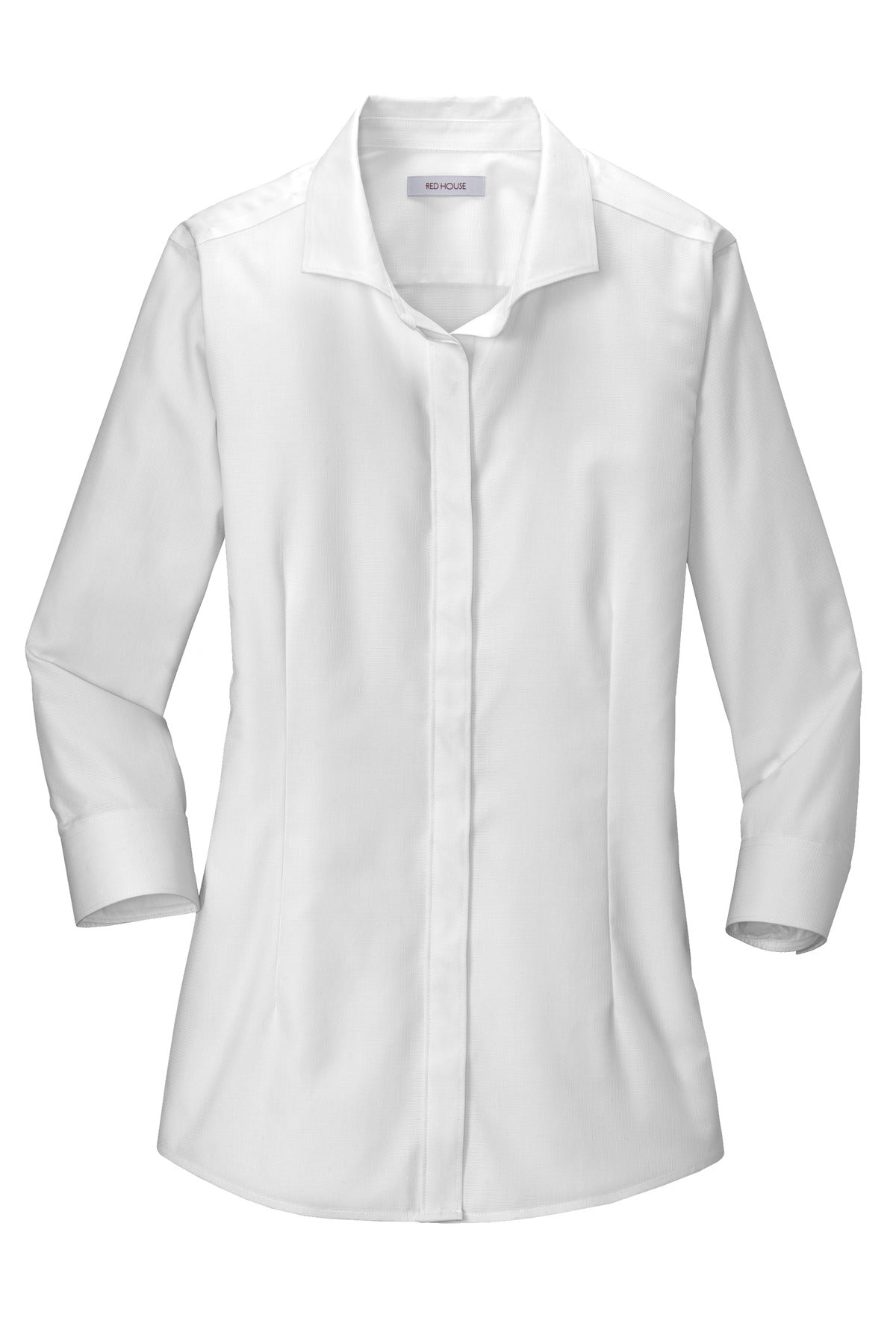 Red House Ladies 3/4-Sleeve Nailhead Non-Iron Shirt. RH690