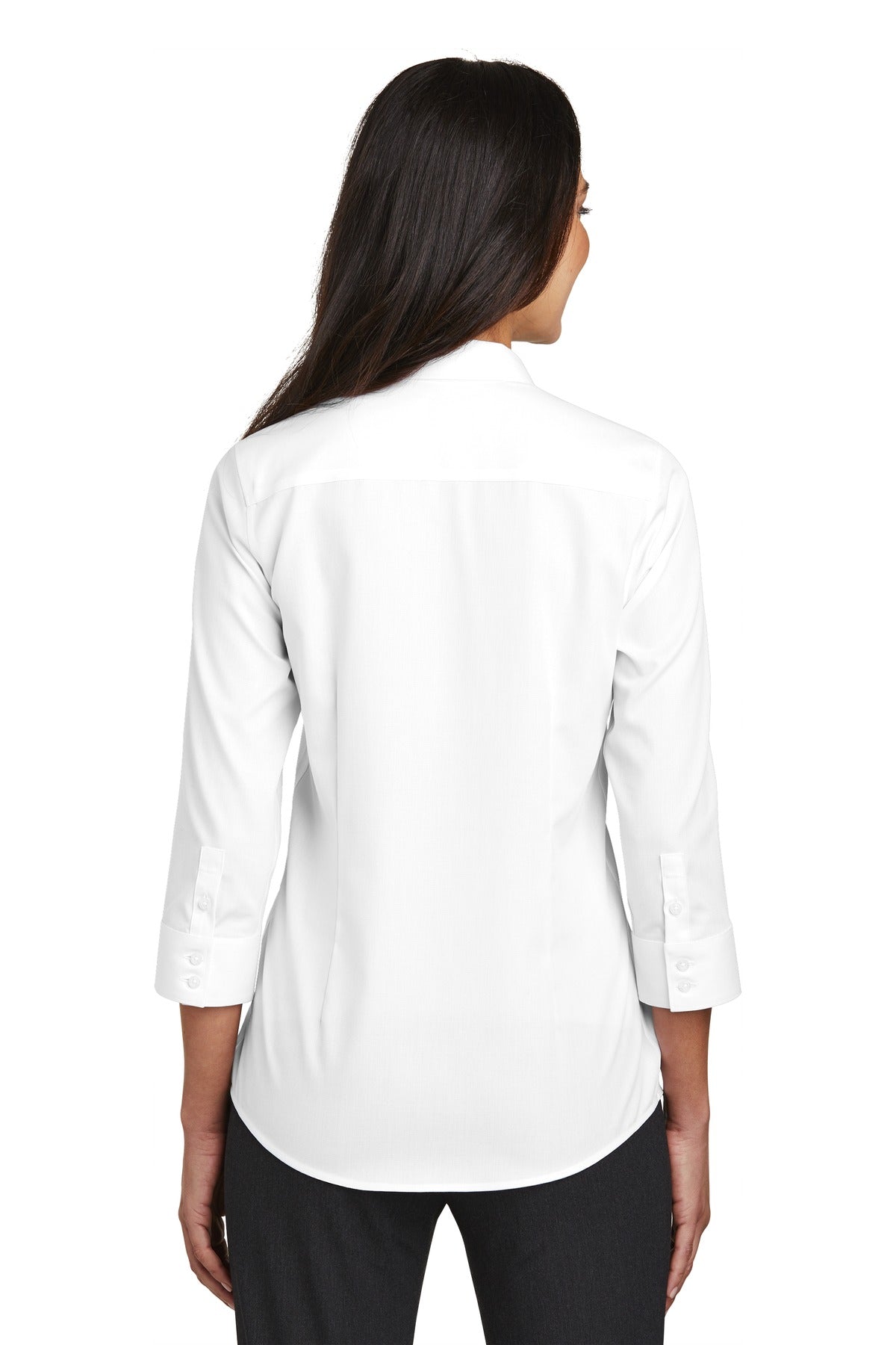 Red House Ladies 3/4-Sleeve Nailhead Non-Iron Shirt. RH690