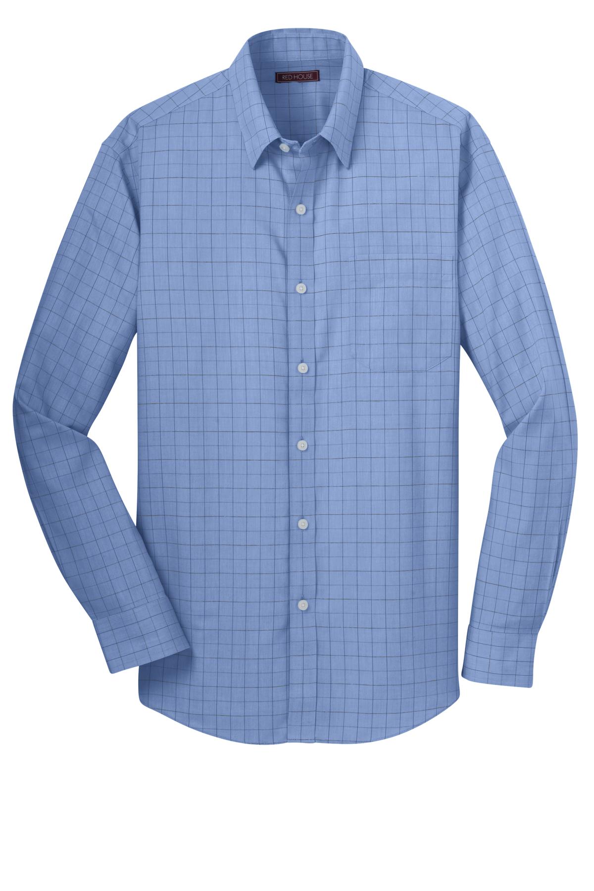 Red House Windowpane Plaid Non-Iron Shirt. RH70