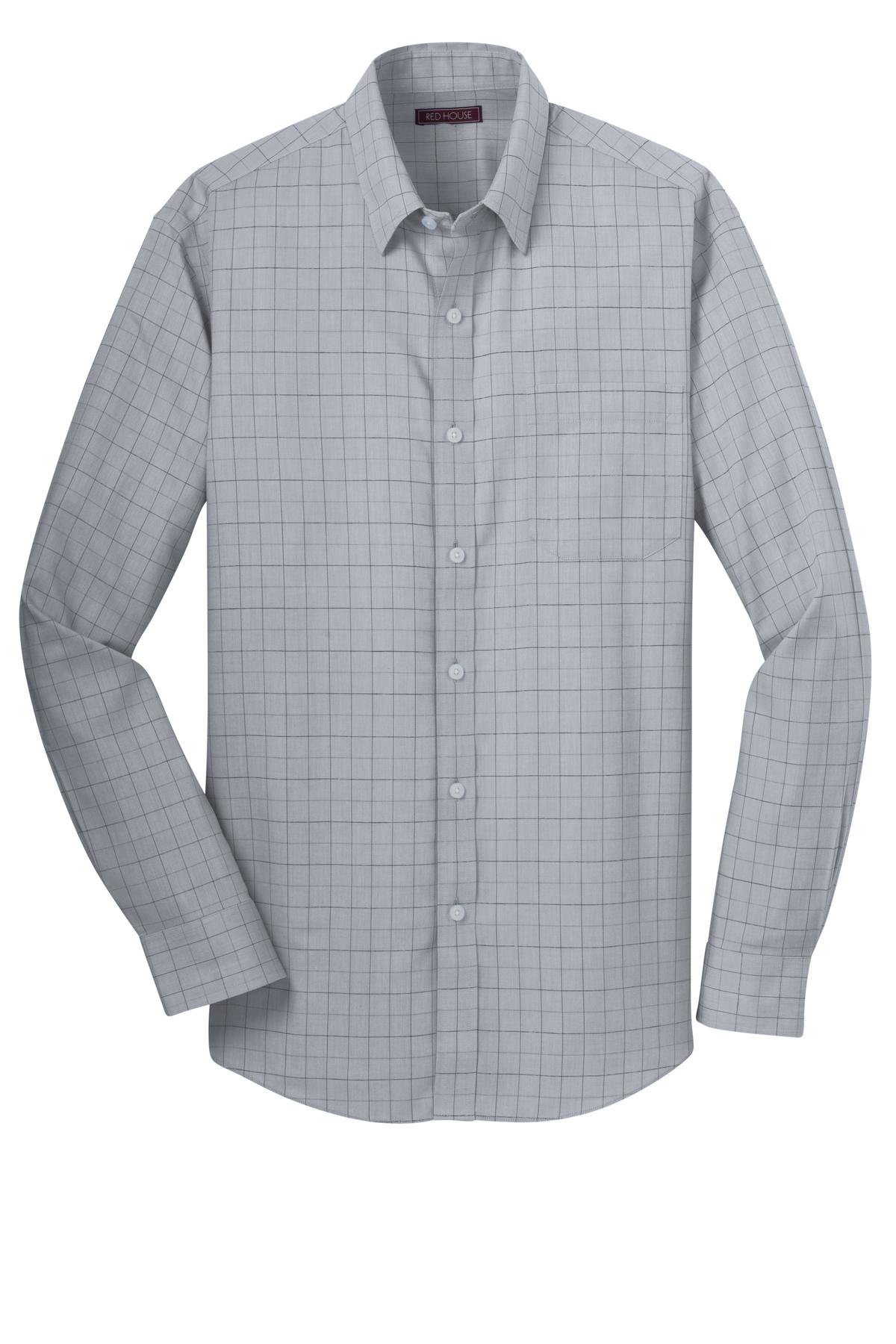 Red House Windowpane Plaid Non-Iron Shirt. RH70