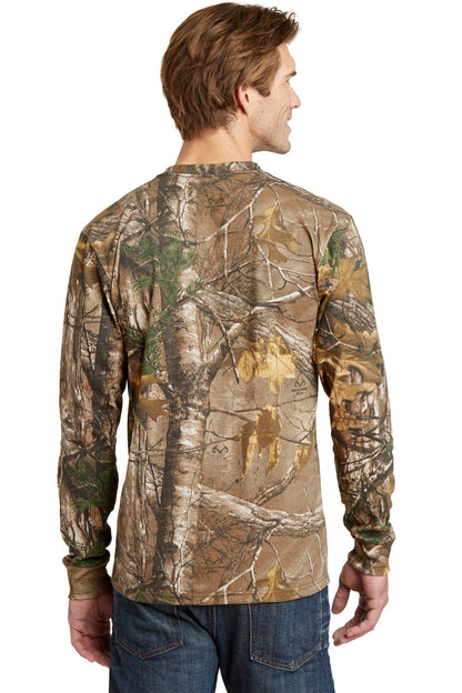 Russell Outdoors Realtree Long Sleeve Explorer 100% Cotton T-Shirt with Pocket. S020R