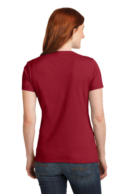 Hanes Ladies Perfect-T Cotton V-Neck T-Shirt. S04V