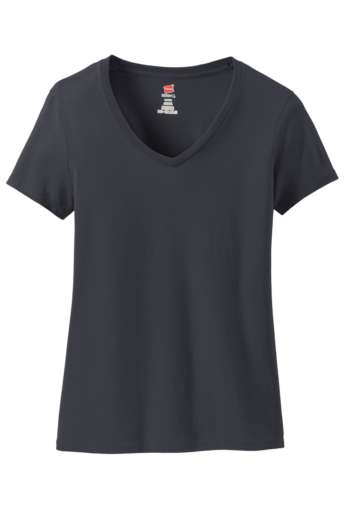 Hanes Ladies Perfect-T Cotton V-Neck T-Shirt. S04V