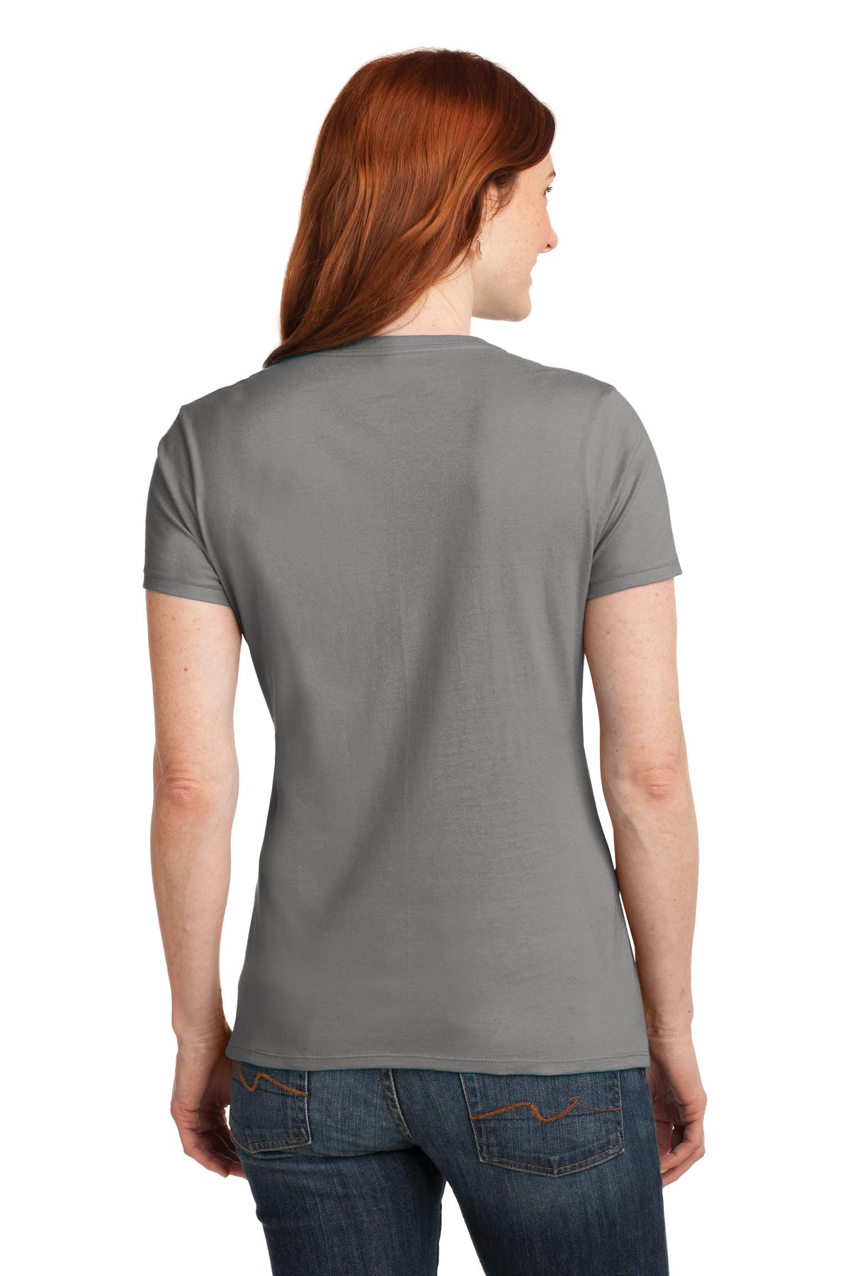Hanes Ladies Perfect-T Cotton V-Neck T-Shirt. S04V