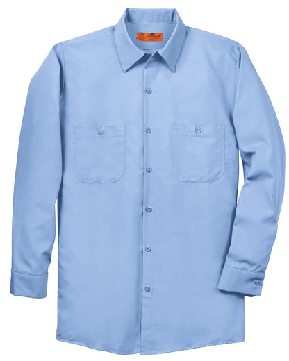 Red Kap Long Size Long Sleeve Industrial Work Shirt. SP14LONG
