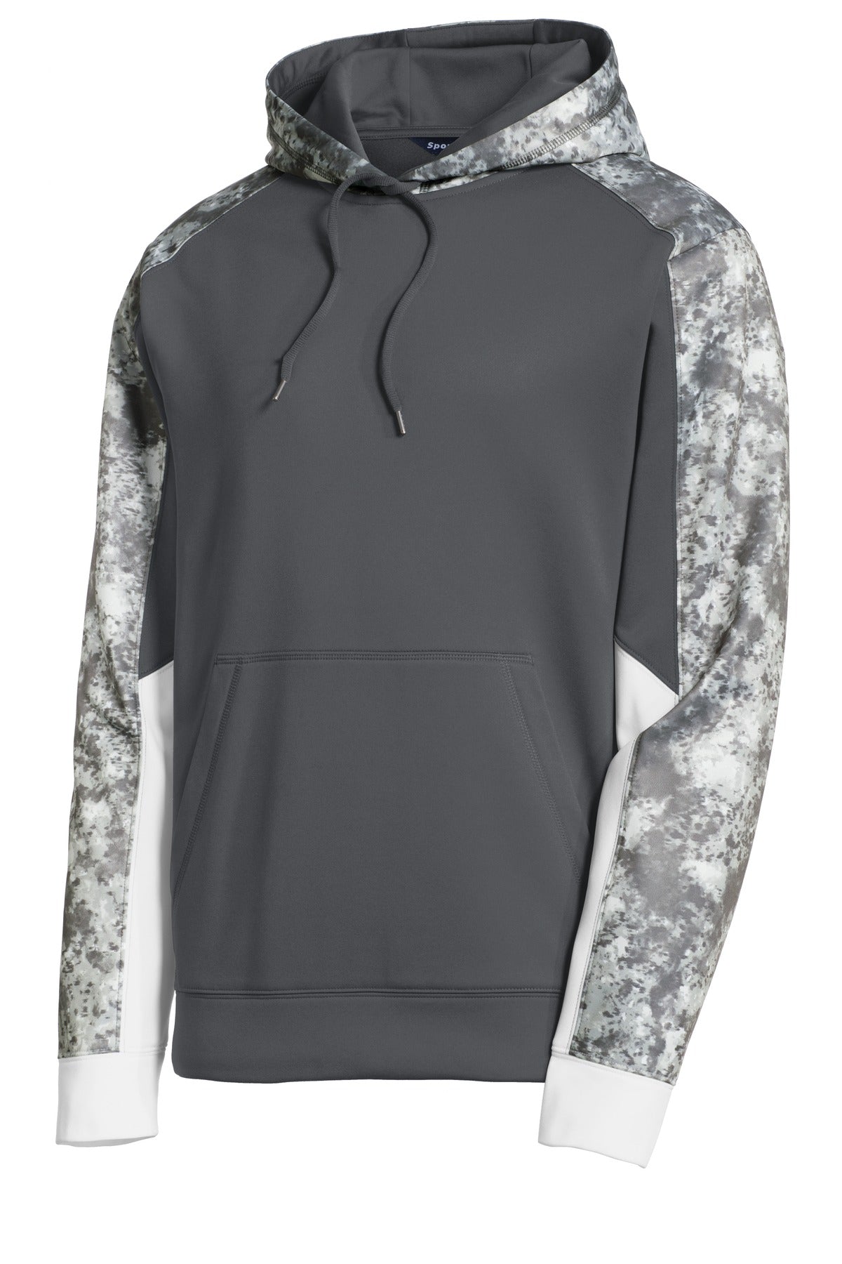 Sport-Tek Sport-Wick Mineral Freeze Fleece Colorblock Hooded Pullover. ST231