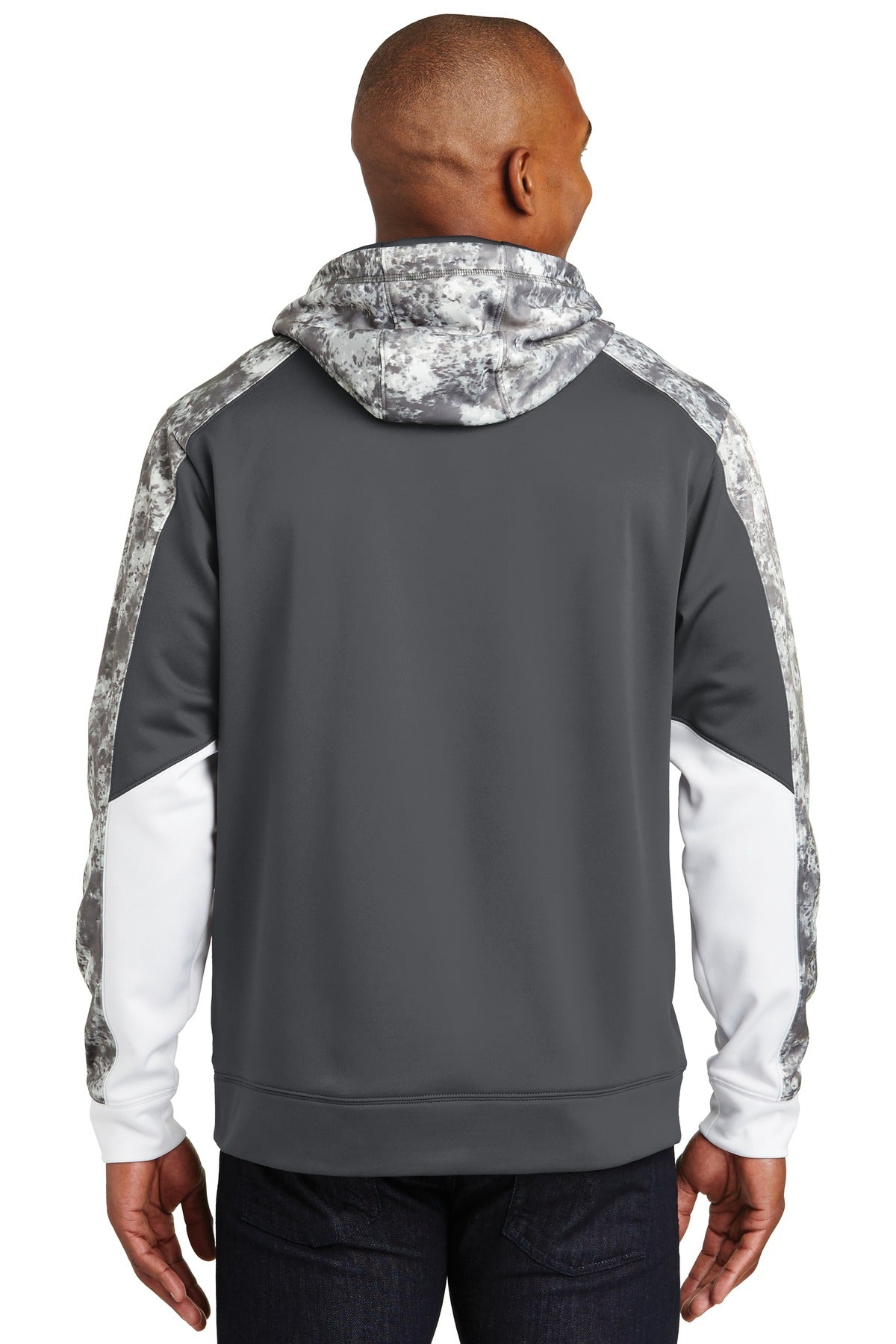 Sport-Tek Sport-Wick Mineral Freeze Fleece Colorblock Hooded Pullover. ST231