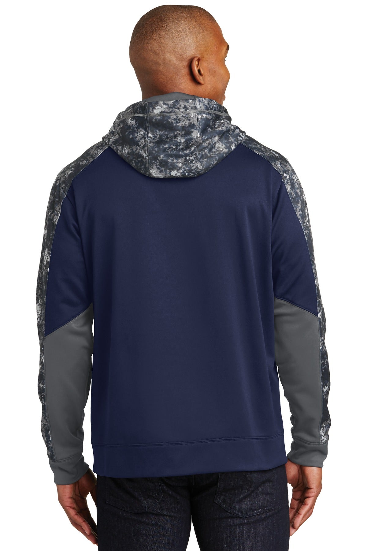 Sport-Tek Sport-Wick Mineral Freeze Fleece Colorblock Hooded Pullover. ST231