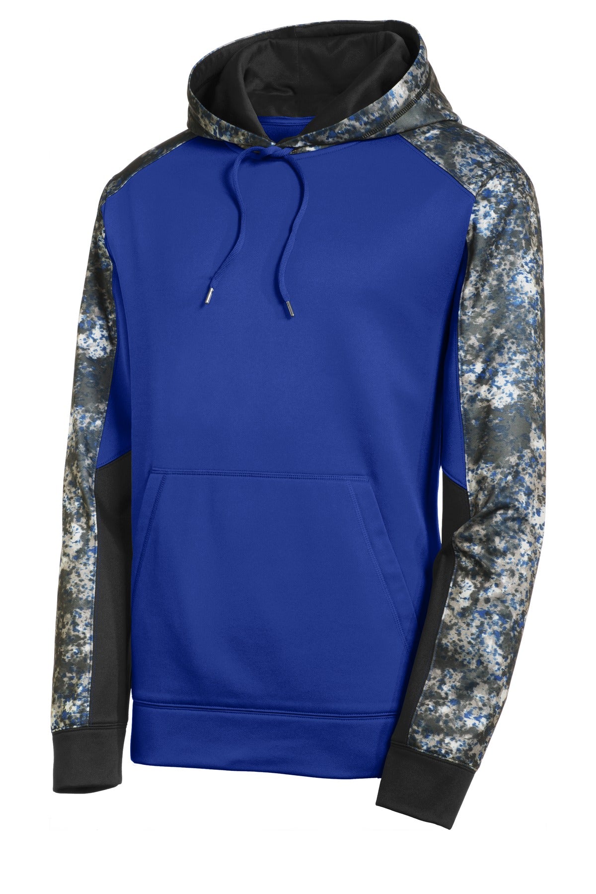 Sport-Tek Sport-Wick Mineral Freeze Fleece Colorblock Hooded Pullover. ST231