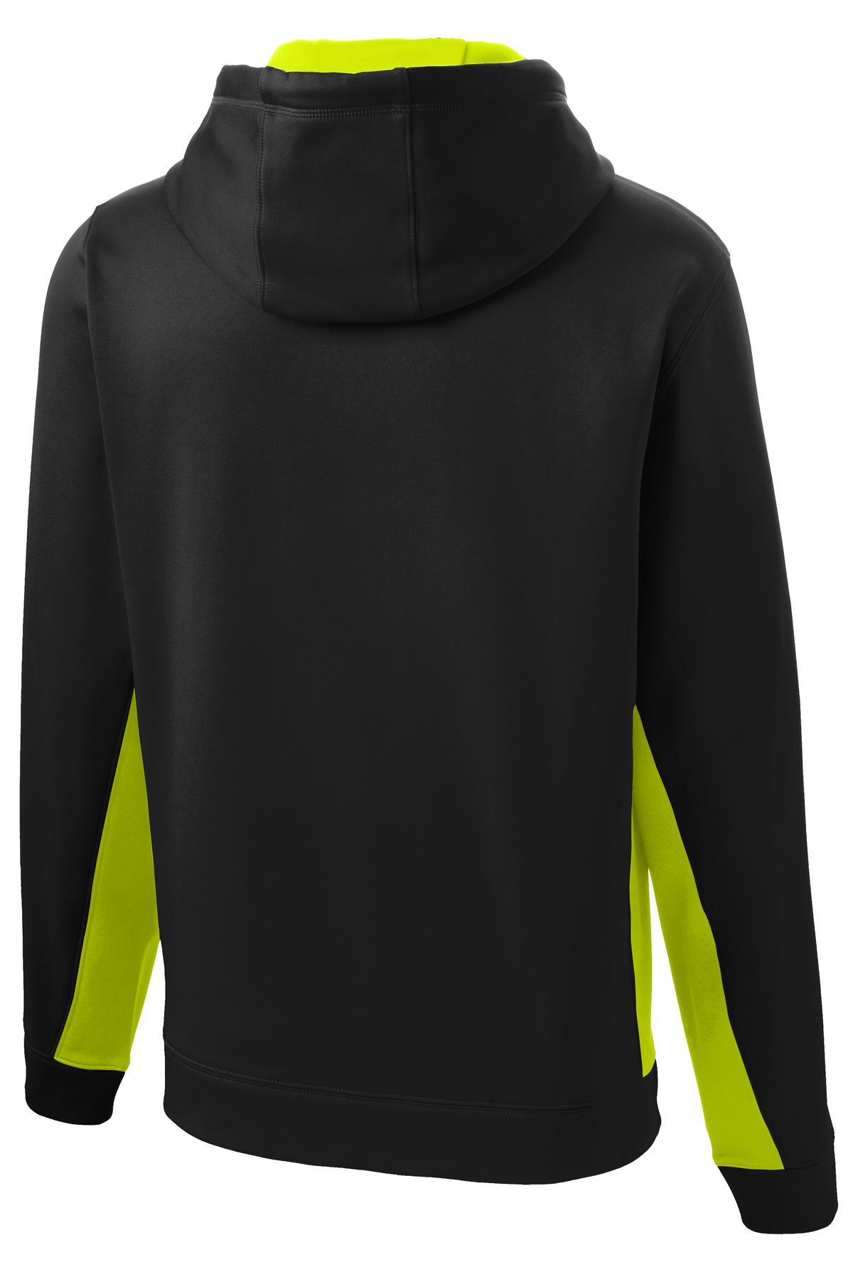 Sport-Tek Sport-Wick Fleece Colorblock Hooded Pullover. ST235