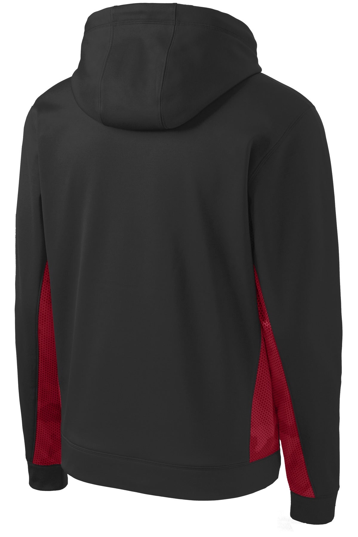 Sport-Tek Sport-Wick CamoHex Fleece Colorblock Hooded Pullover. ST239