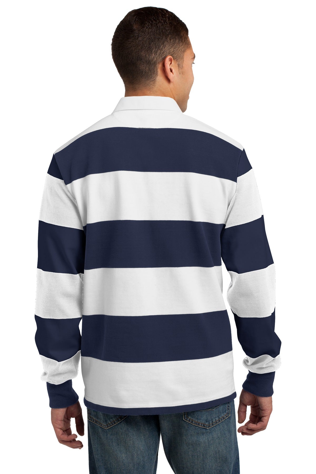 Sport-Tek Classic Long Sleeve Rugby Polo. ST301