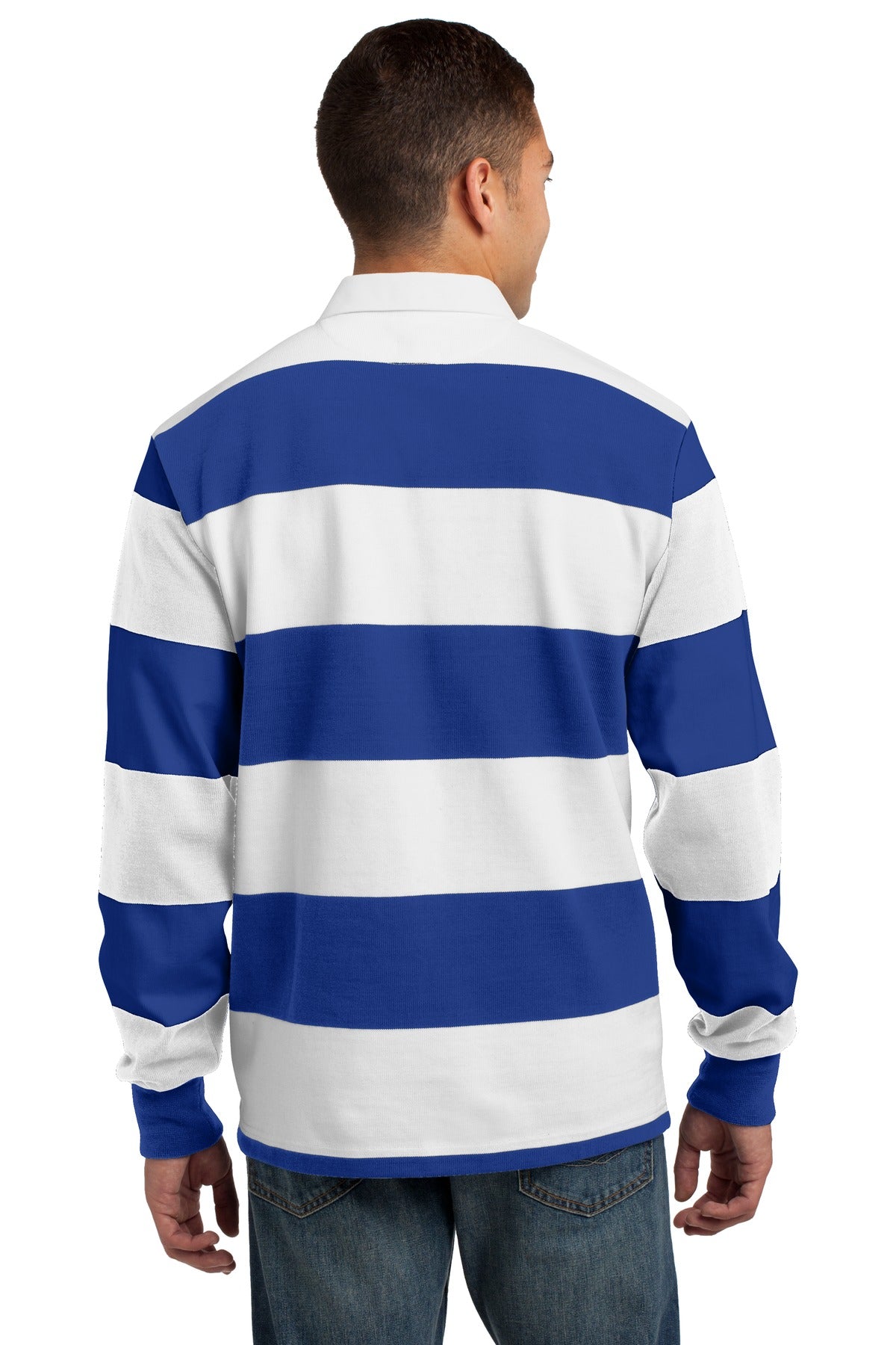Sport-Tek Classic Long Sleeve Rugby Polo. ST301